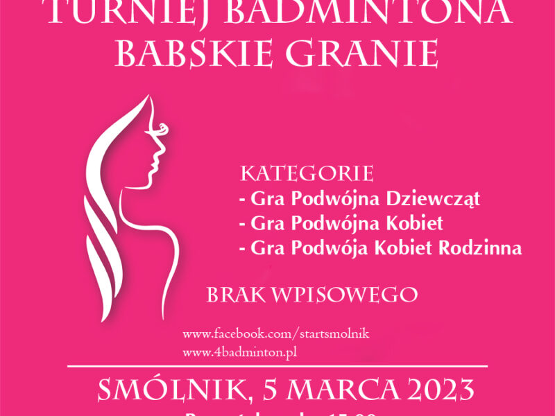 Zapraszamy na 7. Kobiecy Turniej Badmintona.